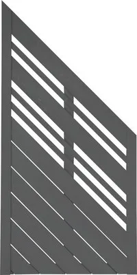 Produktbild von Zaun Abschlusselement Konsta Reddy rechts 90 x 180/90 cm anthrazit