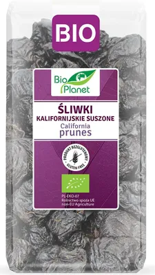 ŚLIWKI KALIFORNIJSKIE SUSZONE BEZGLUTENOWE BIO 400 g - BIO PLANET