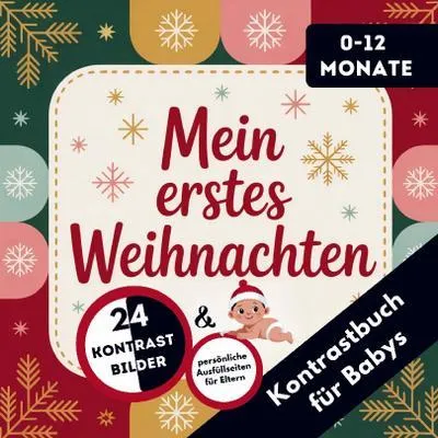 Produktbild von Kontrastbuch für Babys: Mein erstes Weihnachten