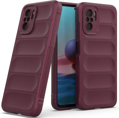 Produktbild von Redmi Note 10 Hülle, Weich TPU Silikon Stossfest Anti-rutsch Schutzhülle für Xiaomi Redmi Note 10 4G/Note10S bordeaux