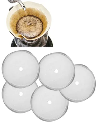 Productafbeelding van Vervangingsfilterzeef voor French Press - Herbruikbaar roestvrijstalen gaas - Accessoire voor koffiezetapparaat