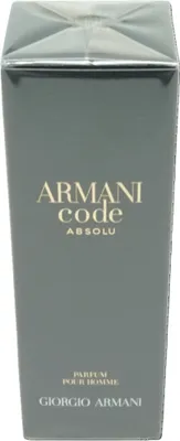 A product box for Armani Code Absolu perfume.
