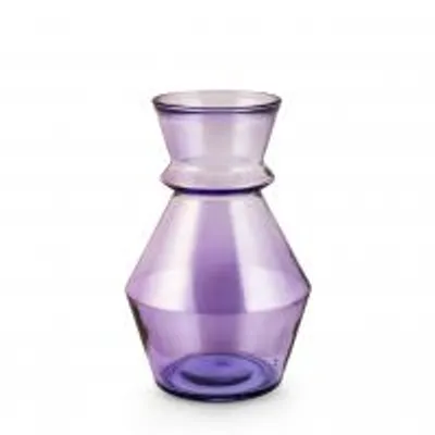 Produktbild von H&H Vase aus recyceltem Glas, lila, 25 cm