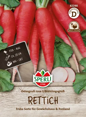 Produktbild von SPERLI Rettichsamen Frühlingsgruß Raphanus sativus 15-20 lfd. Meter