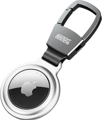 Zdjęcie produktu dla AdroitGoods Aluminiowe etui do Apple AirTag - białe - brelok Airtag - uchwyt - zawieszka - etui