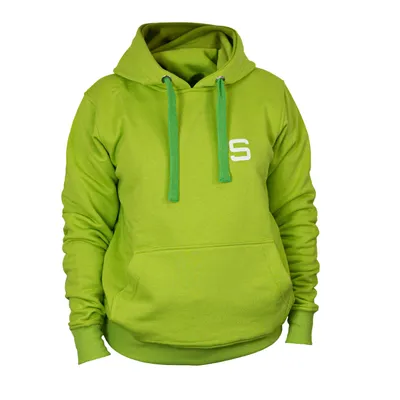 Imagen del producto de Sudadera con capucha color lima, marca Siver, talla M/L