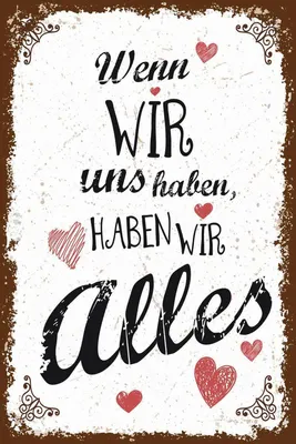 Produktbild von vianmo Holzschild 30x20 cm Wenn wir uns haben, haben alles