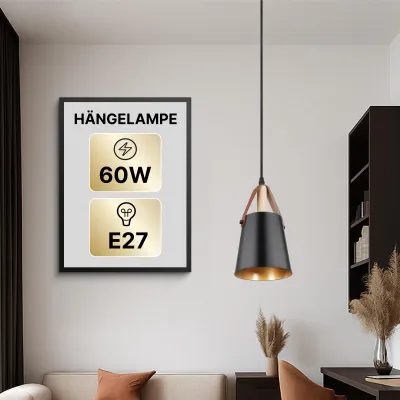 Zdjęcie produktu dla Lampa wisząca, czarna, jednoźródłowa, z regulacją wysokości, w stylu skandynawskim, ARTE LAMP Thomas, gwint E27, moc do 60 W, idealna do jadalni i kuchni, wymiary: 13 x 13 x 20 cm, model A7032SP-1BK