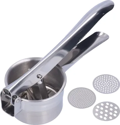 Obrázek produktu pro 3 v 1 ruční lis na brambory, odšťavňovač z nerezové oceli, kuchyňský gadget pro domácí restauraci