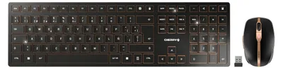 Produktbild von CHERRY DW 9100 SLIM, Kabellos, RF Wireless + Bluetooth, QWERTY, Schwarz, Maus enthalten