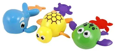 Image de Toi-Toys jouet de bain flottant animal plastique multicolore présentoir