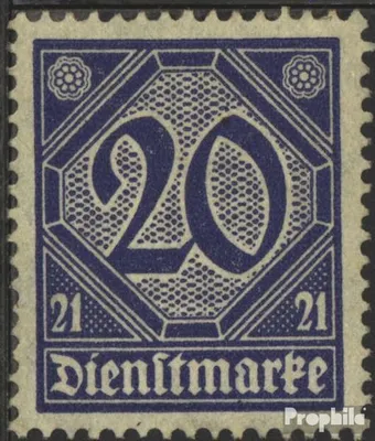 Produktbild von Briefmarken Deutsches Reich 1920 Mi D19a gestempelt Ziffern mit 21
