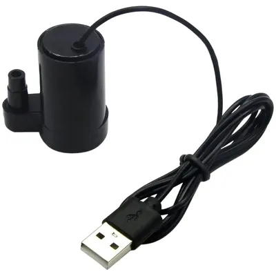 Productafbeelding van Mini Waterpomp Voor Aquariums - USB - 3-5V DC - Brushless - Zwart