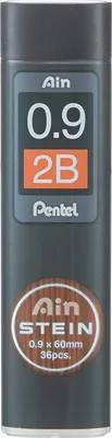 Produktbild von Pentel Ain Stein Ersatzminen für Druckbleistifte - 0,9 mm - 2B