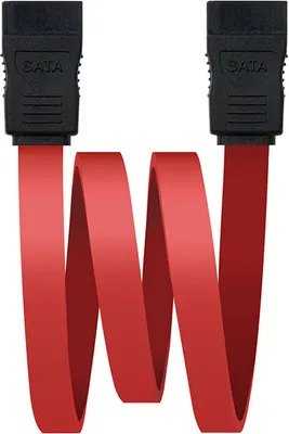 Produktbild von iConnex NanoCable 10.18.0101 - SATA Datenkabel für Festplatten oder SATA angeschlossene Geräte, Rot, 0.5mts