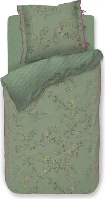 Produktbild von Pip Studio Perkal-Bettwäsche-Garnitur Bustani Farbe Grün Größe 135x200+80x80