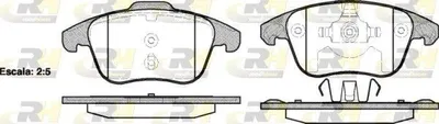 Produktbild von ROADHOUSE Bremsbeläge Satz Vorne Bremsklötze für CITROËN C4 Grand Picasso I (UA) 21249.00