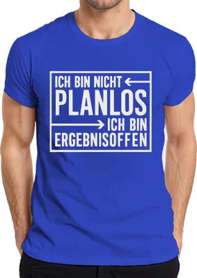 Immagine prodotto di Non sono senza piani, divertente detto regalo T-shirt da uomo, blu, M