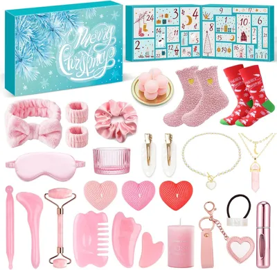 Produktbild von Adventskalender 2025 Frauen Mädchen – 24 nützliche Werkzeuge & Gadgets, Beauty & Wellness Überraschungen, Weihnachtskalender,für Teenager & Erwachsene