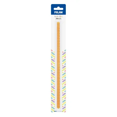 Zdjęcie produktu dla Linijka 30 cm, MILAN NEW LOOK, pomarańczowa na blistrze