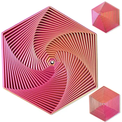 Immagine prodotto di Esaedri antistress 3D a spirale, confezione da 2, adatti a bambini e adulti