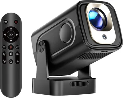 Zdjęcie produktu dla Przenośny mini projektor - Kino domowe - Odtwarzanie filmów - Wbudowany system Android - Ekran o przekątnej 150 cali - Biały