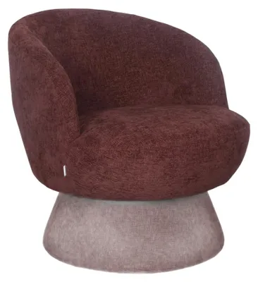 Produktbild von HOMLA ELVIANO-Drehsessel aus hellbraunem Stoff, 66 x 80 x 71 cm
