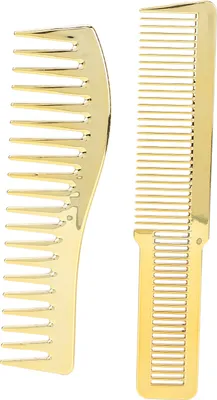 Image de Peigne de coupe de cheveux pour salon de coiffure, coupe de cheveux à dents larges, tous types, or
