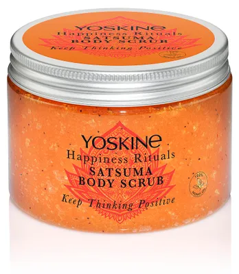 Produktbild von Yoskine Happiness Rituals Satsuma Körperpeeling, erfrischend, 200 ml