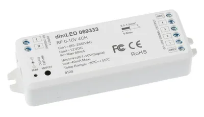 Obrázok produktu pre T-LED DimLED prijímač 0/1-10V 4-kanálový 069333