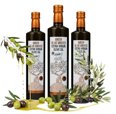 Produktbild von Kanakis | Olivenöl 3x750 ML - Kaltgepresst - Fruchtiger Duft - Aus Griechenland - EV Classic - Natives Olivenöl Extra - milder Geschmack - Glasflasche