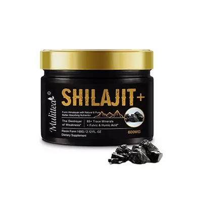 Obrázok produktu pre Shilajit Resin 600 mg (100 dávok) Výživový doplnok, Kyselina fulvová, Mozog, Energia, Imunitný systém, Sila, Metabolizmus