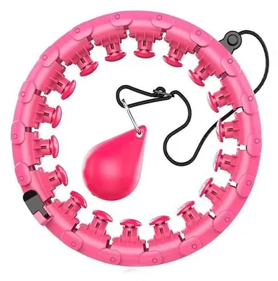 Obrázok produktu pre Závažový hula hoop na cvičenie a masáž, červený