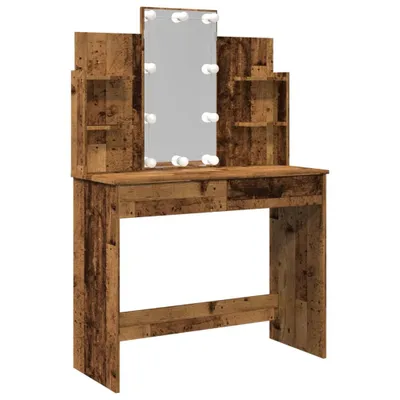 Immagine prodotto di Toeletta con Luci LED Legno Antico 96x40x142 cm