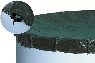 Produktbild von Paradies Pool GmbH Abdeckplane rund für Pool Ø 3,50 m, Planenmaß 4,40 m, Ganzjahresabdeckplane PE inkl. Stahlseil und Spannschloß 120 g/m²
