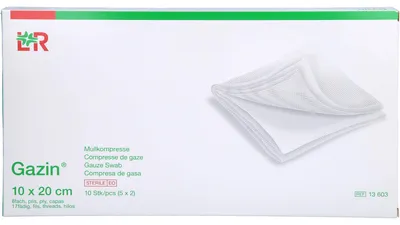 Image de Gazin, stérile, 10 x 20cm Paquet : 5 x 2 pièces | Paquet (10 pièces)