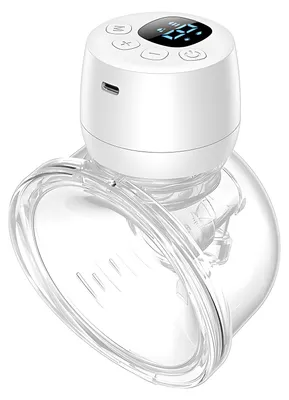 Produktbild von Tragbare Milchpumpe, freihaendige elektrische Milchpumpe zum Stillen, 3 Modi, 9 Saugstufen, leiser eingebauter Akku mit 240 ml Milchauffangbehaelter fuer zu Hause und unterwegs