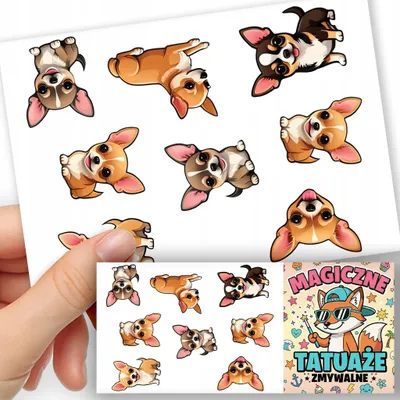 Produktbild von ABWASCHBARE KINDERTATTOOS TEMPORAER - Hunde Hund Rasse CHIHUAHUA - 8 St.