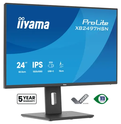 Obrázek produktu pro iiyama ProLite XB2497HSN-B1, 60,5 cm (23.8"), 1920 x 1080 px, Full HD, LED, 1 ms, Černá