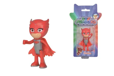 A toy figure of the character Eulette from PJ Masks, shown both out of its packaging and in its retail packaging.