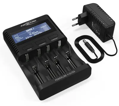 Productafbeelding van Ansmann ANS 1001-0080 - Tafeloplader Powerline 4 Ultra voor NiMH en Li-Ion batterijen - Lithium-ion (Li-Ion) batterijen