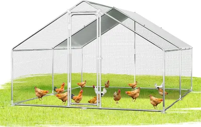 Obrázok produktu pre Izrielar ohrada pre voľný výbeh 3x4x2m - kovová ohrada pre kurčatá s výbehom 12 m², dverami a zámkom - ohrada pre kurčatá, malé zvieratá a rastliny