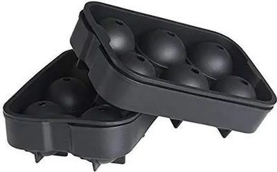 Produktbild von Oishii Silikon Eiswürfelformen 2er Set XXL Formen Schwarz
