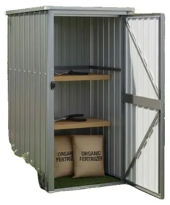 Imagen del producto de Caseta para herramientas de jardín, acero galvanizado, diseño resistente a la intemperie, 88 x 89 x 161 cm
