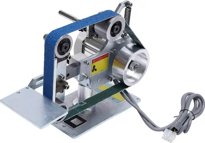 Immagine prodotto di Levigatrice a nastro da banco multifunzionale, 762×25 mm, motore brushless, levigatura/lucidatura/affilatura, nero