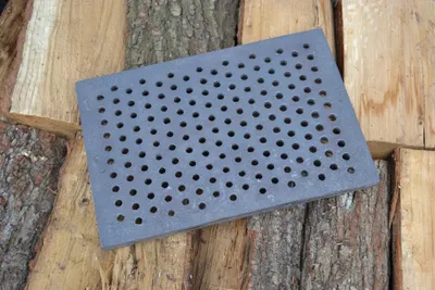 Image de SEZAM Grille de four 33 x 22,5 cm Grille en fonte avec trous Grille de cheminée carrée Grille de cendrier Poêle à bois Grille de four Grille de four Cheminée