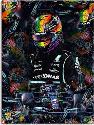 Produktbild von ARTland Leinwandbild Sir Lewis Hamilton Motorsportlegende Größe: 30x40 cm