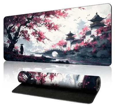 Produktbild von XXL Gaming-Mauspad 900x400x3mm Japanisches Design Architektur 3