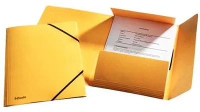 Produktbild von ESSELTE Kordelmappe A4 / 3 Klappe schwarz 25 Gelb