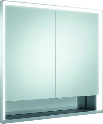 Immagine prodotto di KEUCO Royal Lumos armoire de toilette encastrable 2 portes, porte courte, étagère ouverte, 800mm, 14312171301, 14312171301